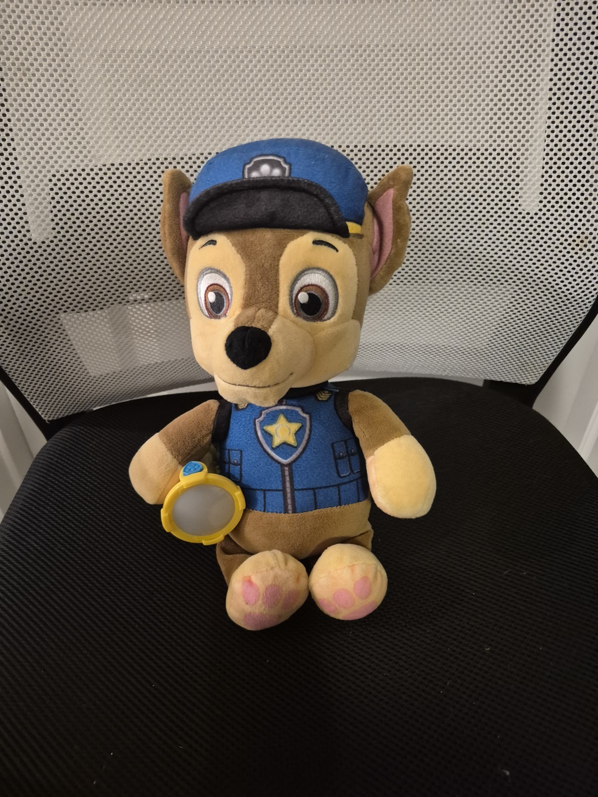 PAW Patrol Snuggle Up Chase 15&Prime; Plush With Flashlight and Sounds Tested WORKS