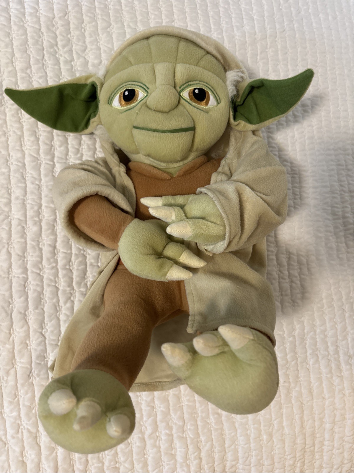 Star Wars Yoda With Robe Green Tan Plush Stuffed Animal Lucasfilm 18&Prime;