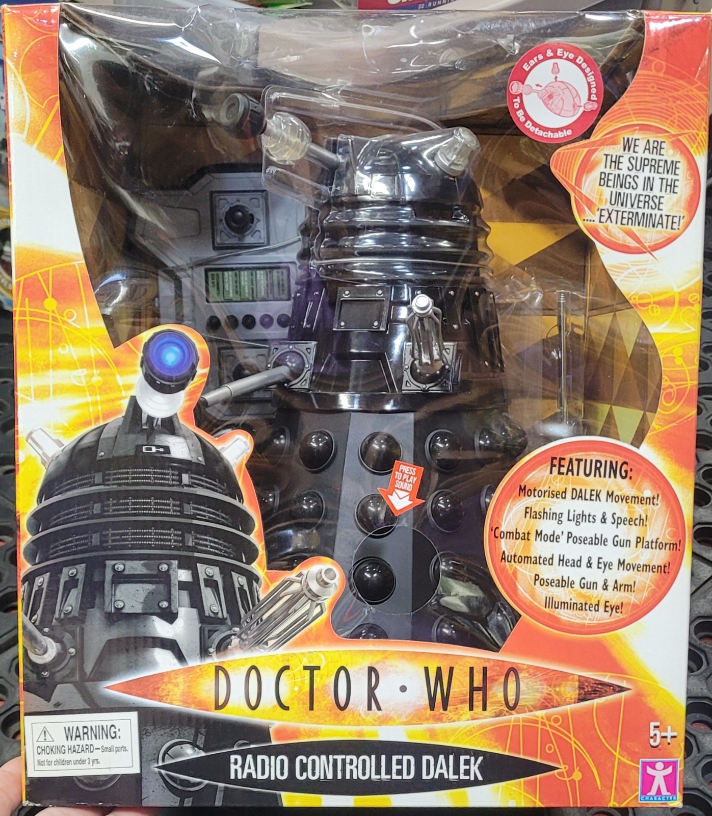 Doctor Dr Who Radio Remote Controlled Black Dalek 12” Figure NIB SEALED Untested