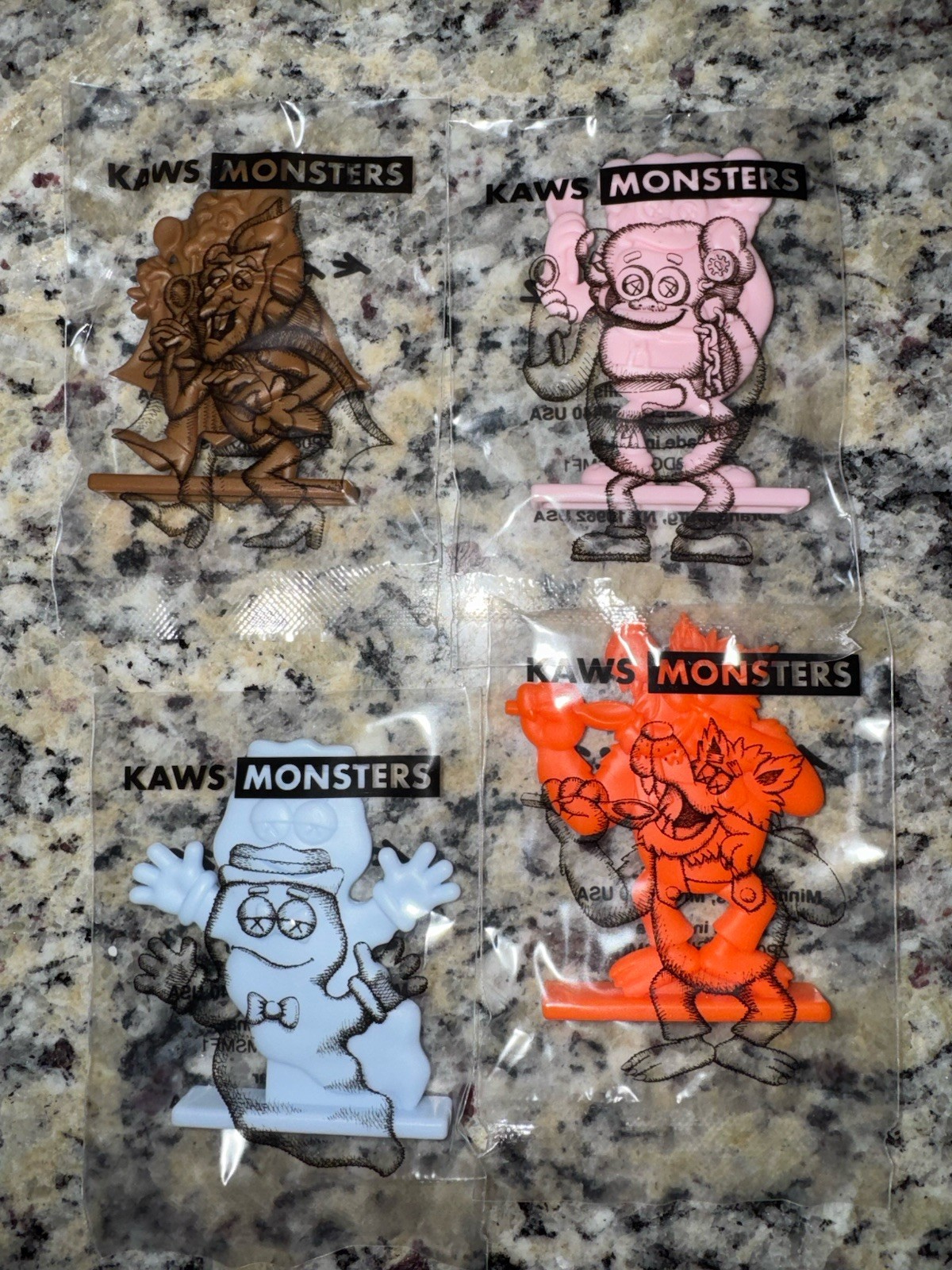 KAWS Monsters Franken Berry Ct. Chocula Boo Berry Frute Brute Vinyl Figures Set