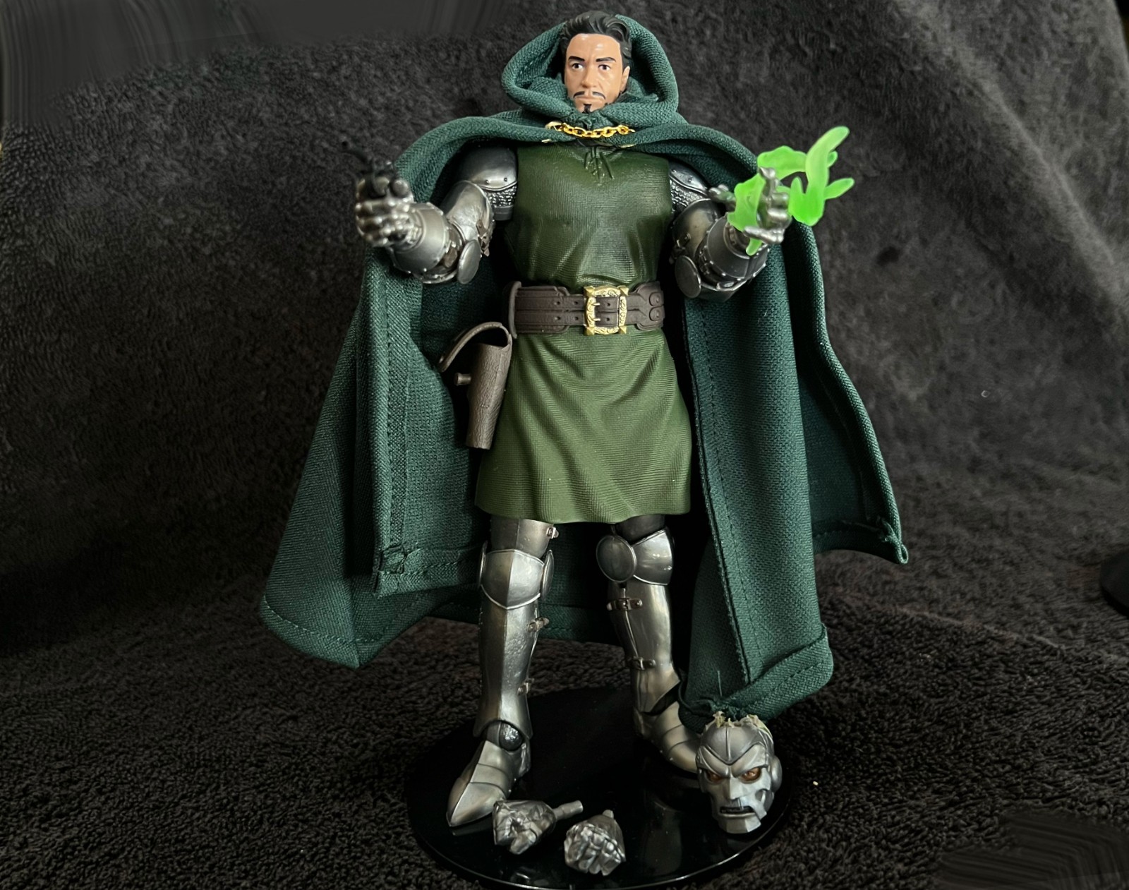 DR. DOOM • CUSTOM TONY STARK VERSION w/STAND • MARVEL AVENGERS DOOMSDAY