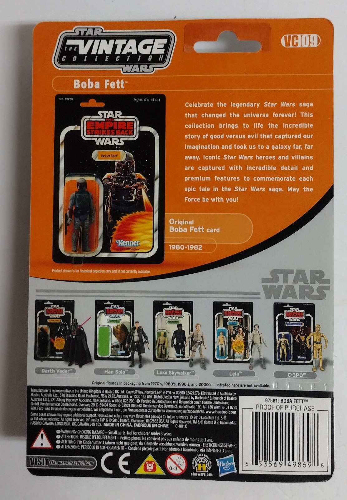 @@VHTF@@ Star Wars CASE FRESH – TVC « BOBA FETT » #09 2010 1st Ed. ESB NMOC