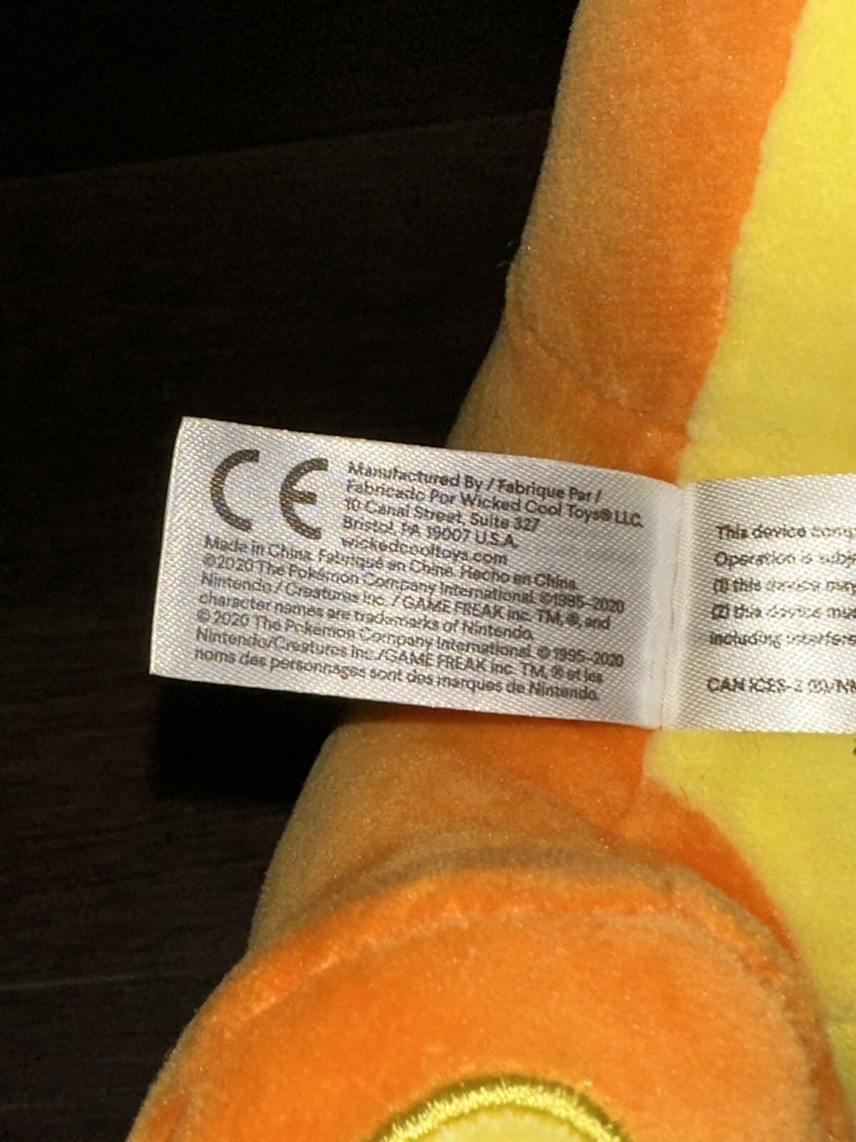 Pokemon Chamander Plush Flame and Light Wicked Cool Toys 12&Prime; Stuffed Soft READ