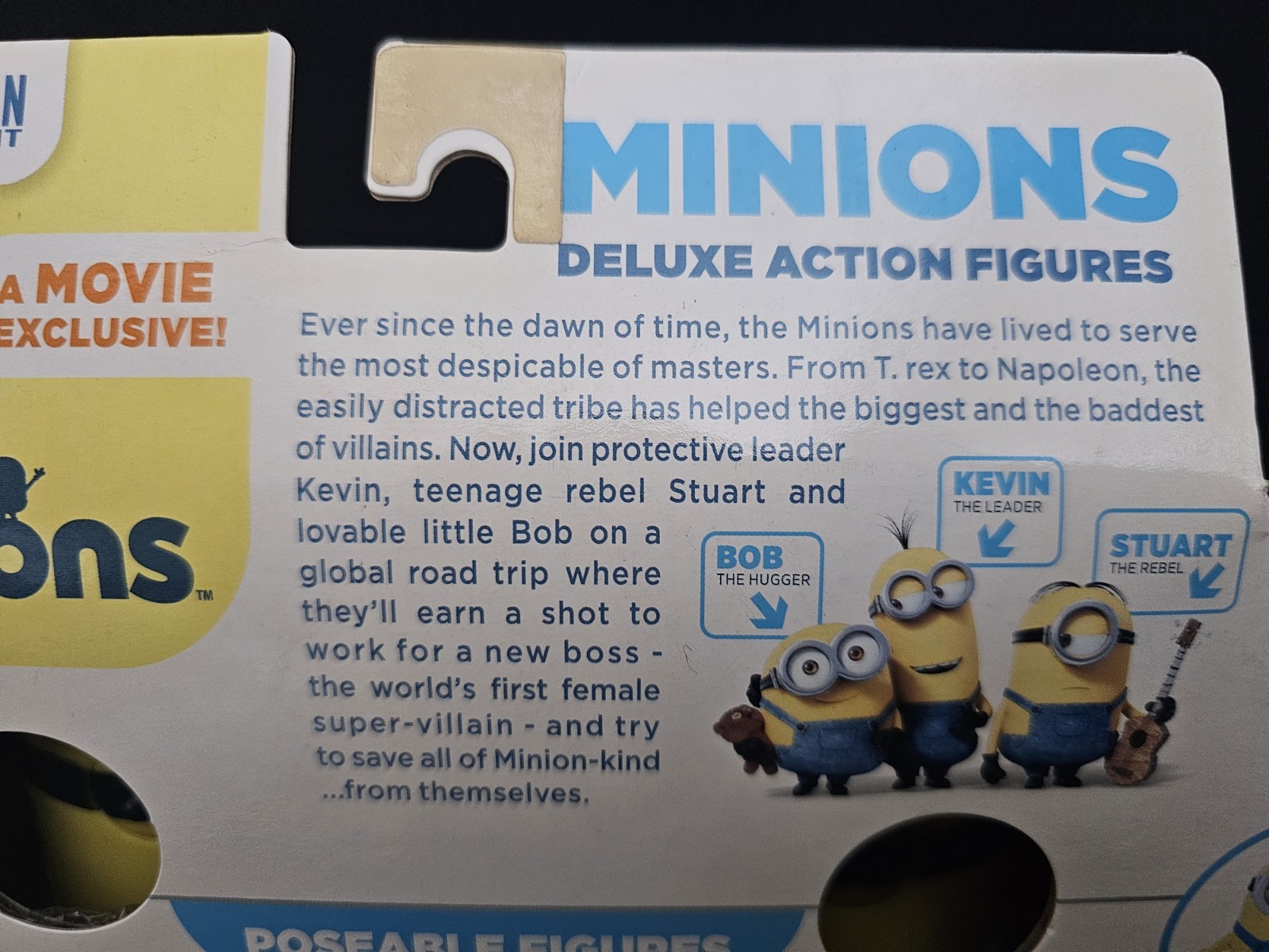 MINIONS Deluxe Action Figures POSEABLE STUART BOB KEVIN Thinkway Toys NEW!