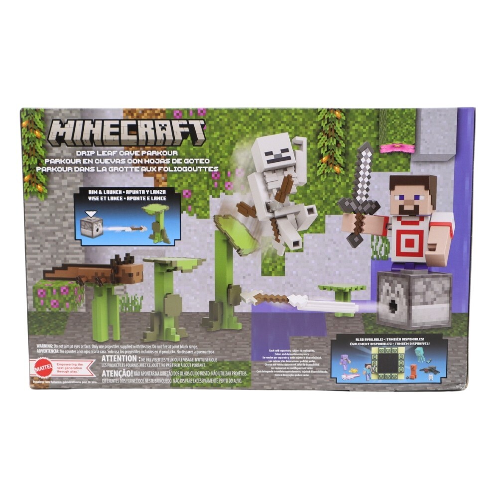 Minecraft Drip Leaf Cave Parkour, 10-Piece Play Set *MATTEL MOJANG STUDIOS* New
