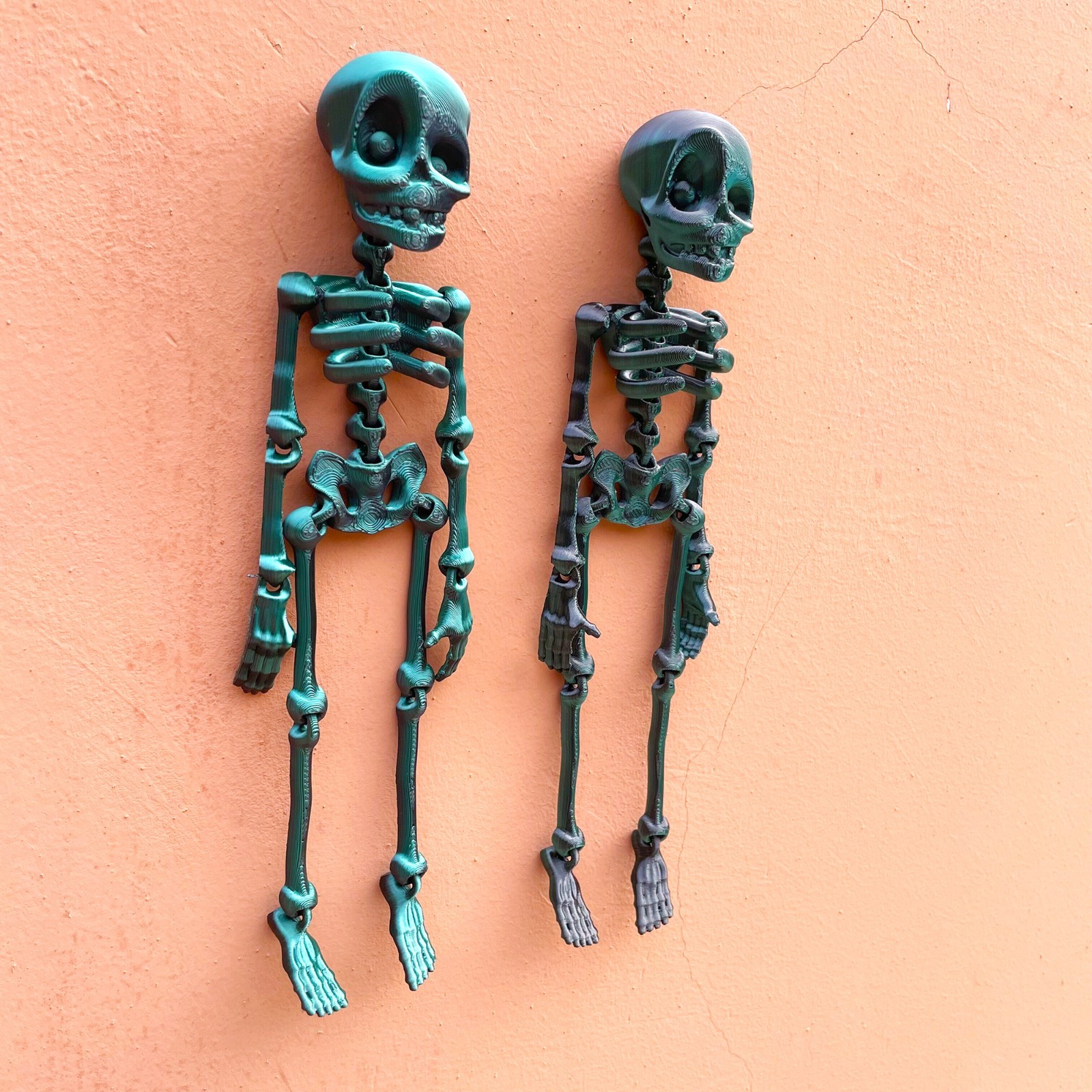 2PCS 3D Printed Skeleton Man Model,Articulated Animals figure,Toys Home Decor
