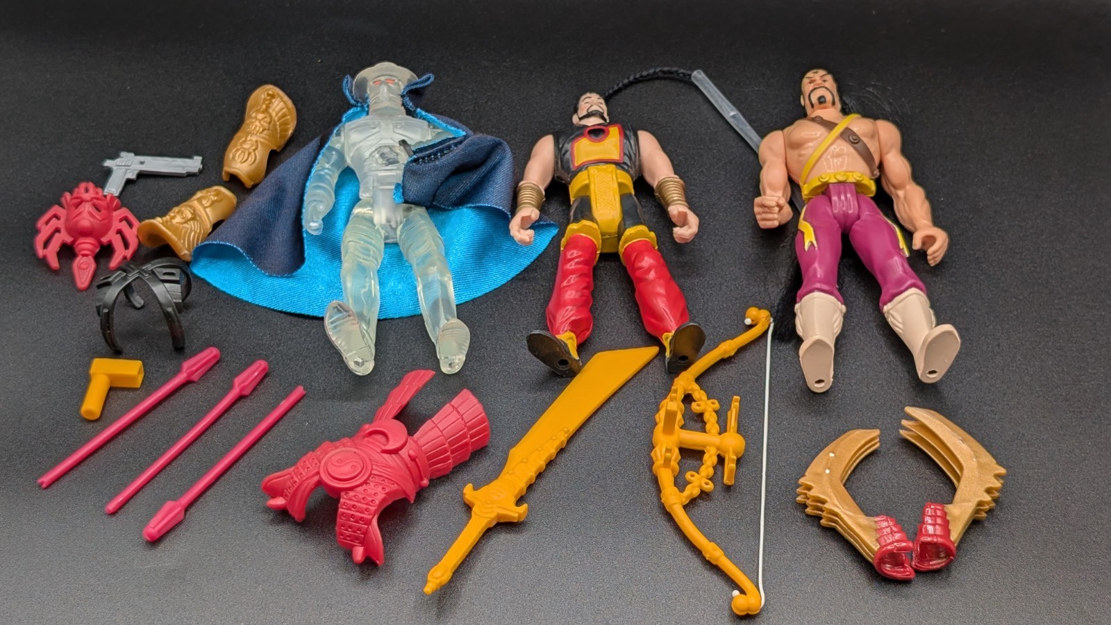 1994 Kenner The Shadow 5&Prime; Action Figure Lot Of 3 Figures With Accessories