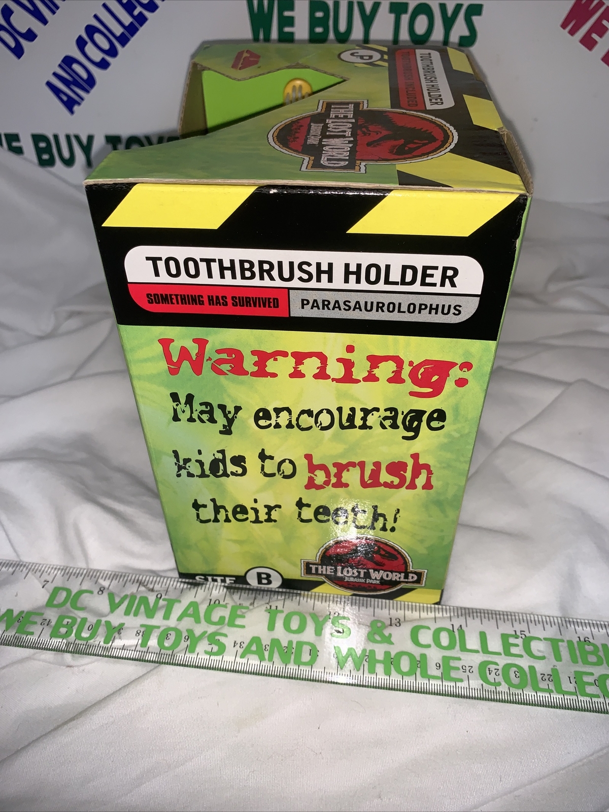RARE 1997 THE LOST WORLD JURASSIC PARK DINOSAUR TOOTHBRUSH HOLDER