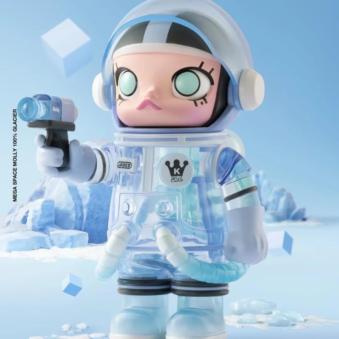 POP MART MEGA Space Molly 100% Glacier