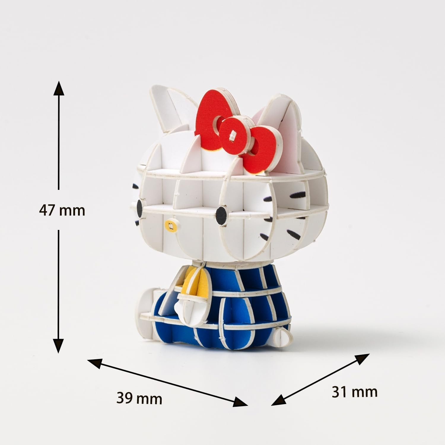 3D Paper Puzzle Characters Hello Kitty Product Height 48mm 3D Art Made in Japan