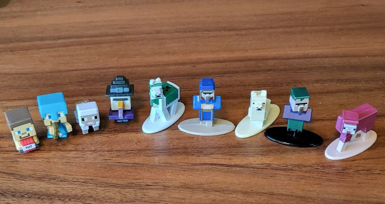 LOT of 9 Minecraft Die-Cast/ Plastic Nano Metalfigs Metal Figures Jada Toys