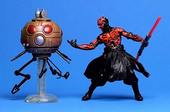 STAR WARS POTJ DARTH MAUL & SITH ATTACK DROID LOOSE COMPLETE