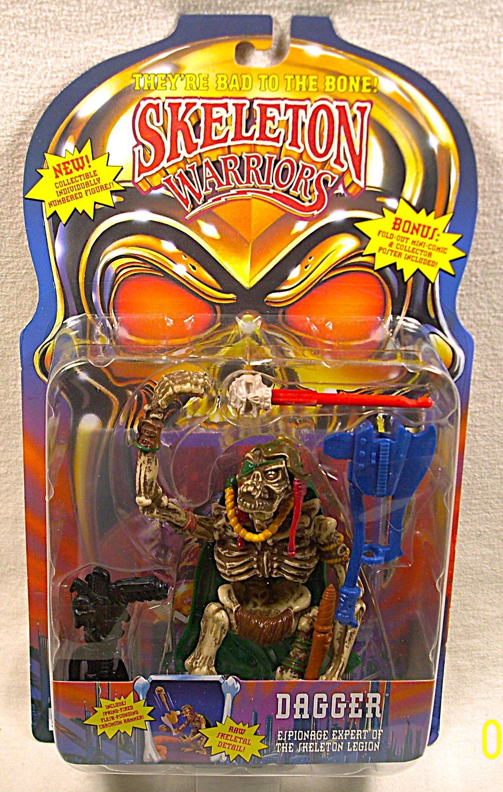 Vintage ☆ 1994 Playmates ☆ Skeleton Warriors ☆ DAGGER Figure ☆ L@@K!