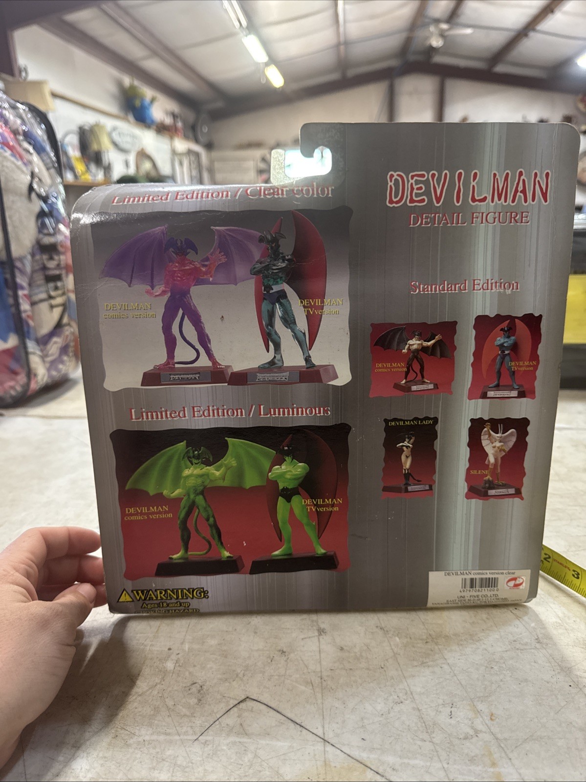 Uni-Five Devil man Devilman Detail Figure Limited Ed Clear Color 1998 Box Wear