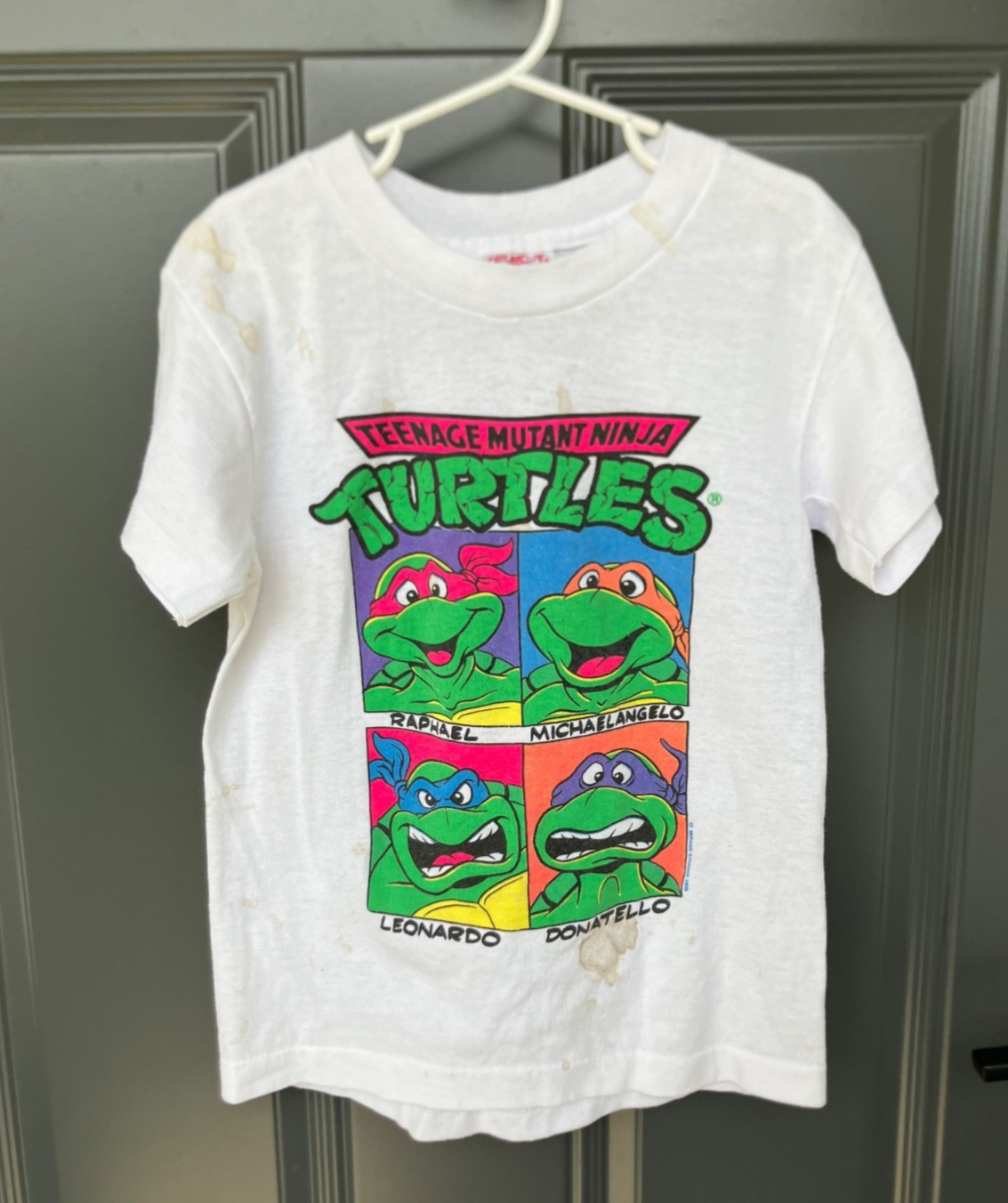 1990 TMNT Kids Vintage Mirage Faded Distressed Promo Shirt Youth M Cartoon 90s