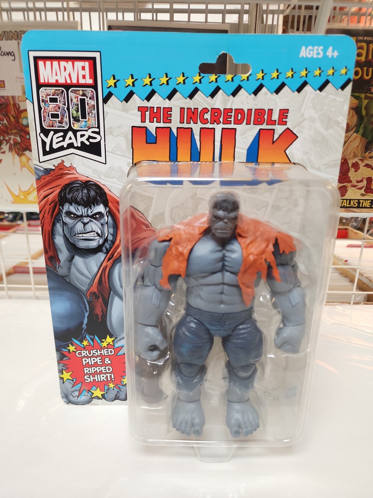 Marvel Legends 80th Retro Cardback Gray Hulk Hasbro Action Figure New & Sealed