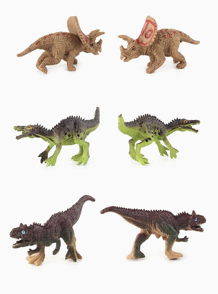 12 pcs Unique Realistic Dinosaur Figures Jurassic Park Dino Toy Assort Lot T-Rex