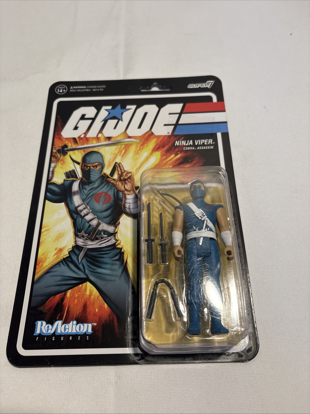 Super 7 ReAction GI JOE NINJA VIPER Cobra Assassin Ninja 3.75&Prime; Target Exclusive