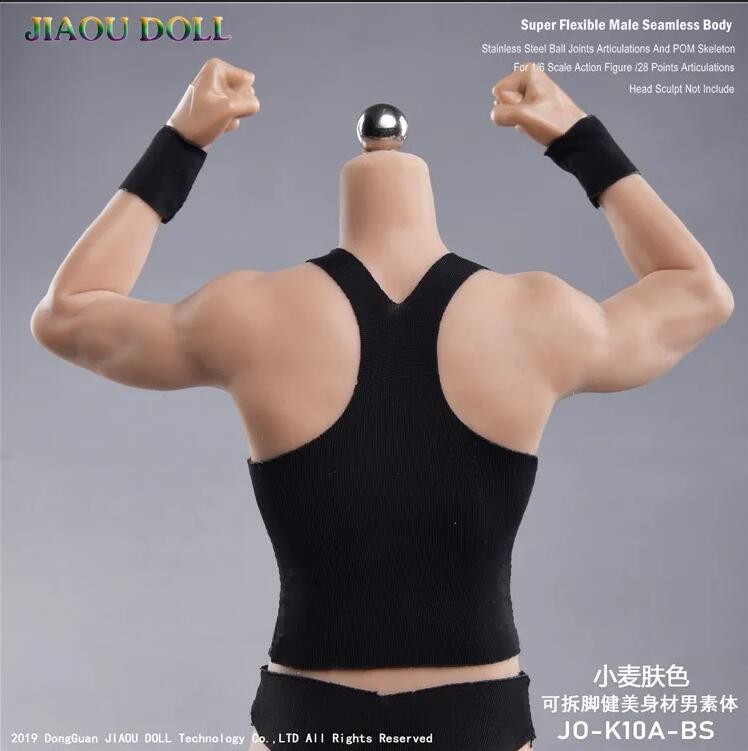 JIAOU DOLL JOK-10A-BS 1/6 Muscular Male Seamless Body Suntan 12 » Figure Model