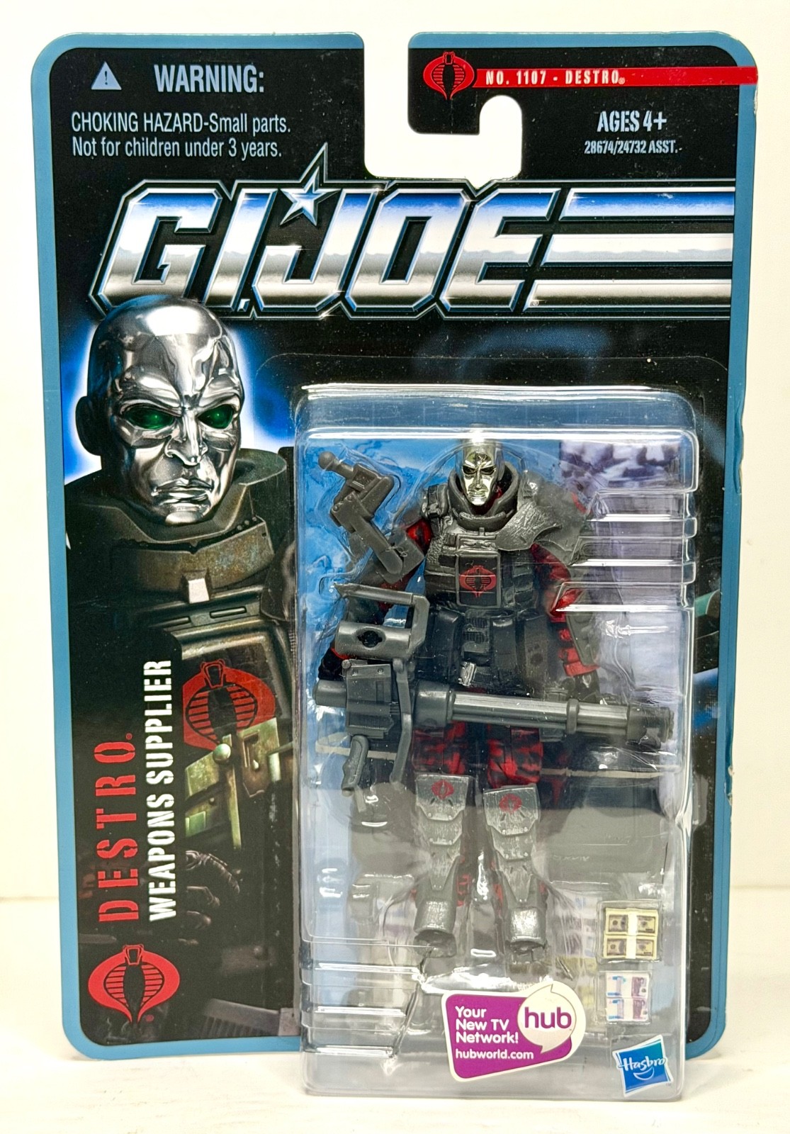 GI Joe 2010 Pursuit Of Cobra DESTRO WEAPONS SUPPLIER v26 #1107 3.75” 1:18 *NEW*