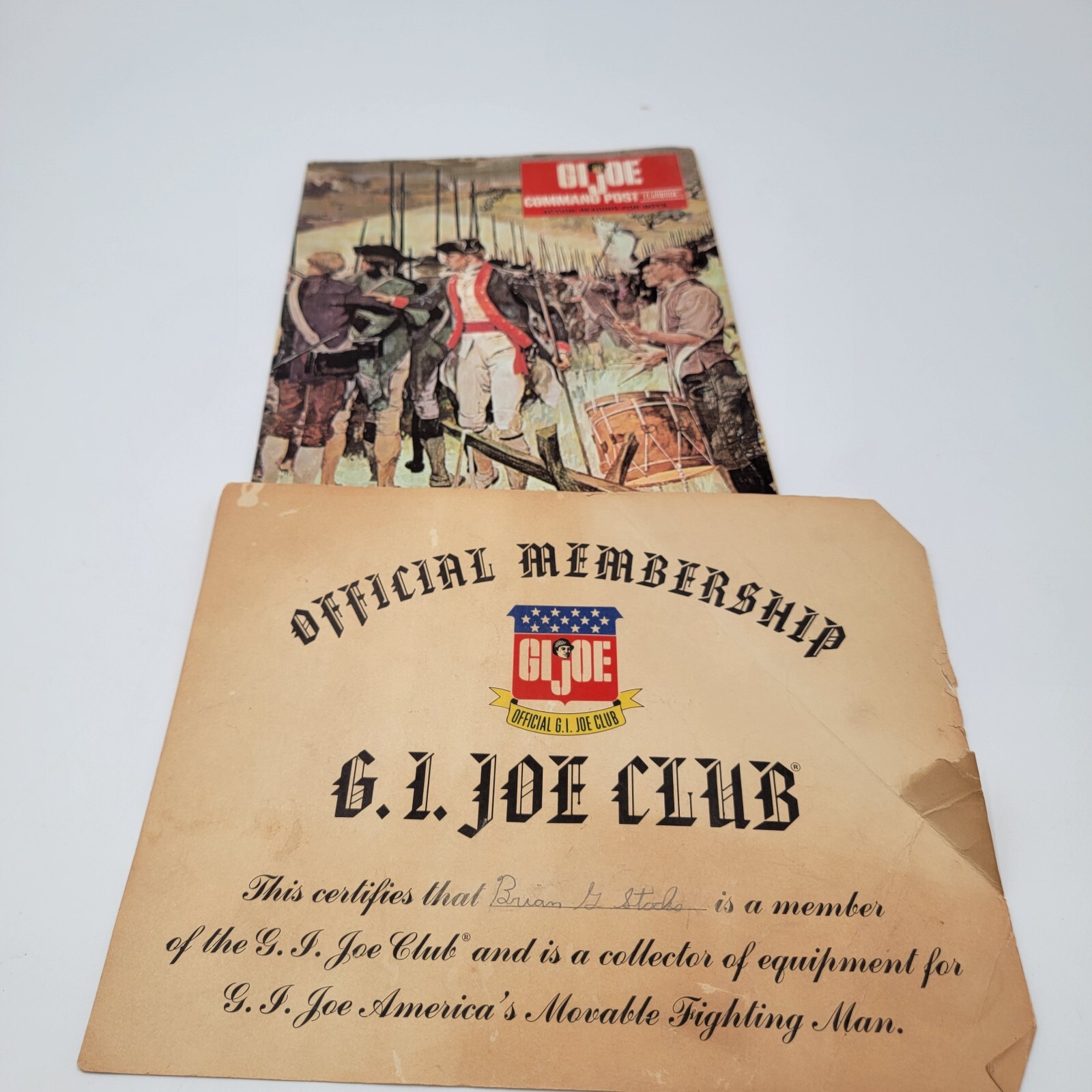 1965 GI JOE CLUB Member Certificate & Command Post Yearbook 3