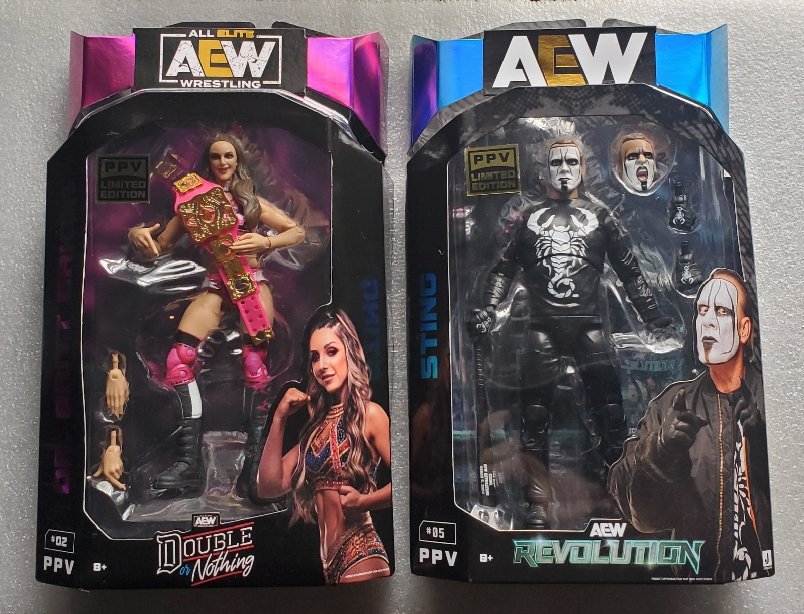 AEW Sting Britt Baker LOT PPV Target Jazwares All ELITE WRESTLING MOC MIB NIB