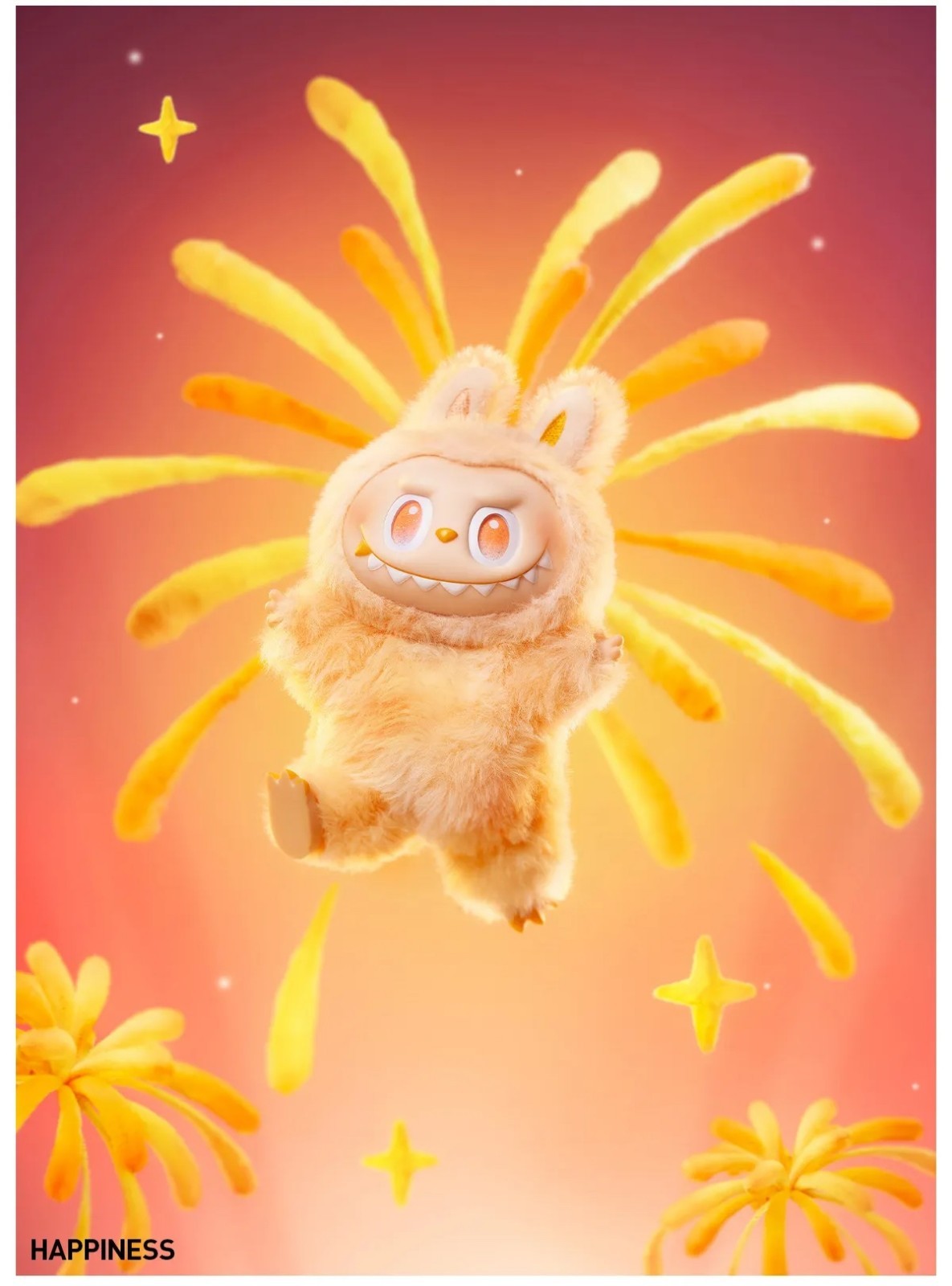 Authentic – Labubu Monsters Big Into Energy Plush – HAPPINESS (SEALED)