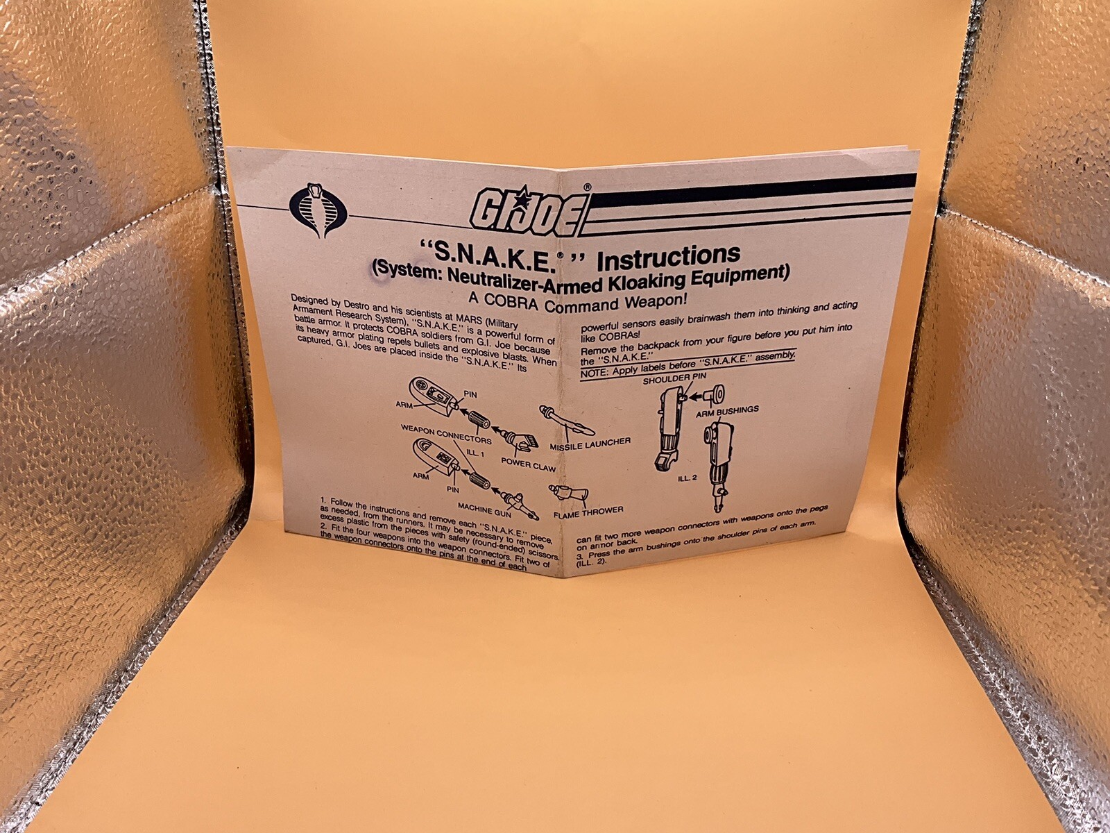 GI JOE Funskool S.N.A.K.E. Armor Sealed Unused Contents 100% Complete W/Box & BP