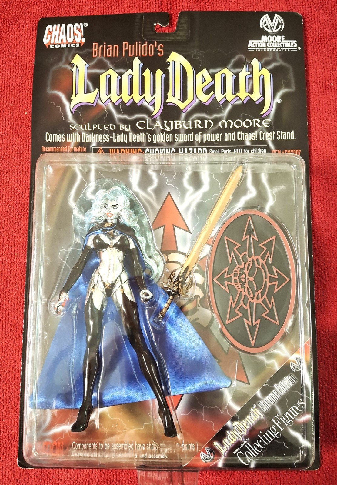 1997 Chaos Comics LADY DEATH Action Figure CHROME Edition New in Box !!