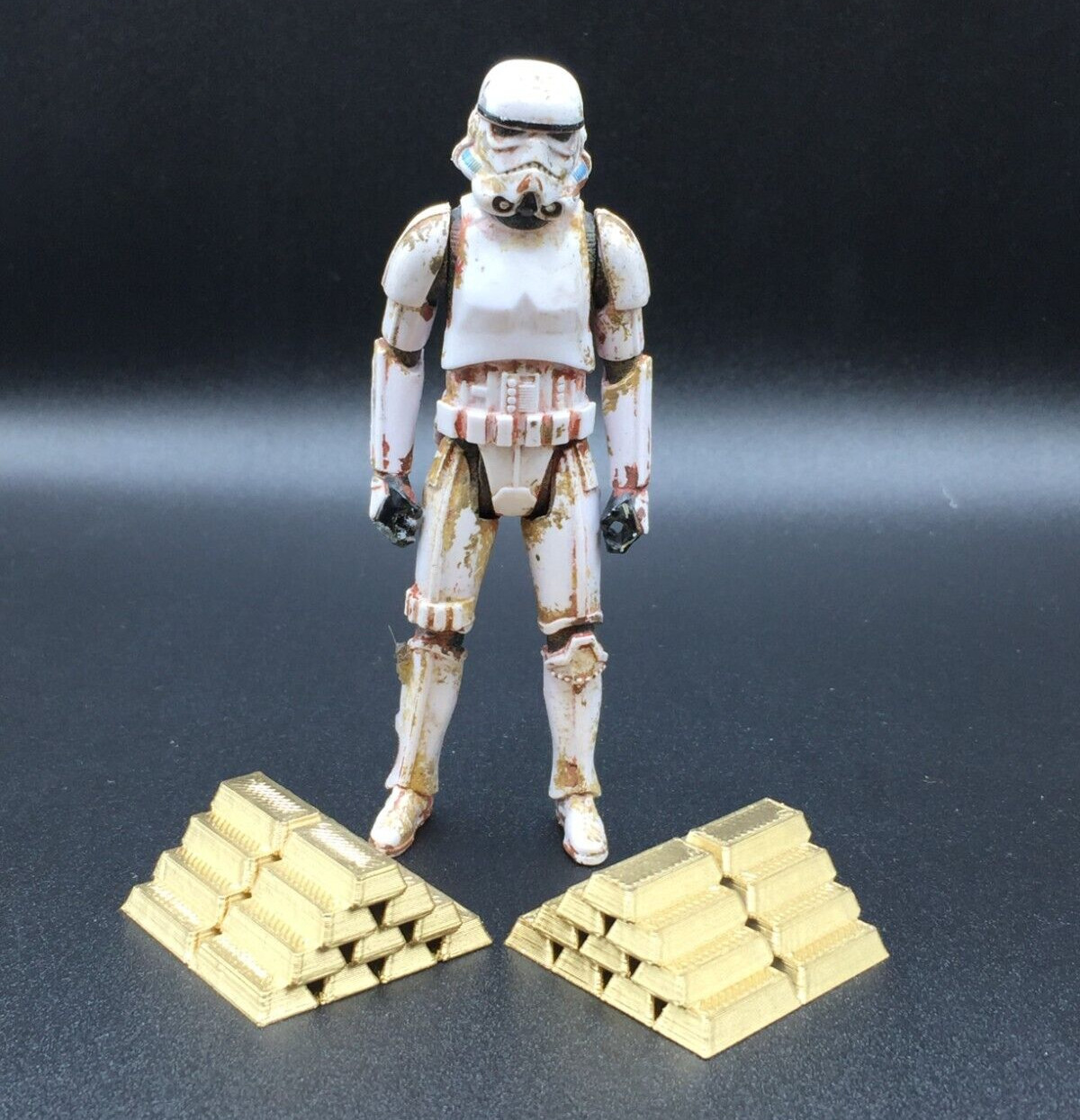 2 STacks GOLD BARS for 3.75&Prime; DIORAMA DISPLAY STAR WARS GI JOE FIGURE (D58)