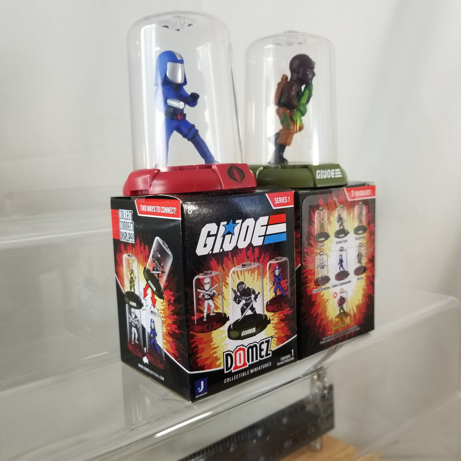 2 GI JOE Domez Mini Figures in Capsules COBRA COMMANDER & ROADBLOCK NEW