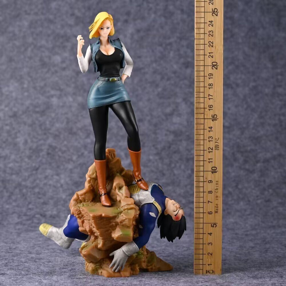 Dragon Ball Z Android 18 Vs Vegeta Anime Figure Gk Statue Model Pvc Doll Toys