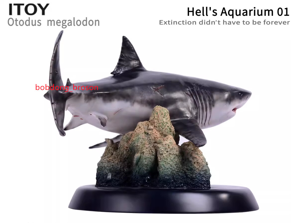 Itoy Statue Otodus Megalodon Hell&rsquo;s Aquarium 01 Figure 1/35 Scale PVC Resin