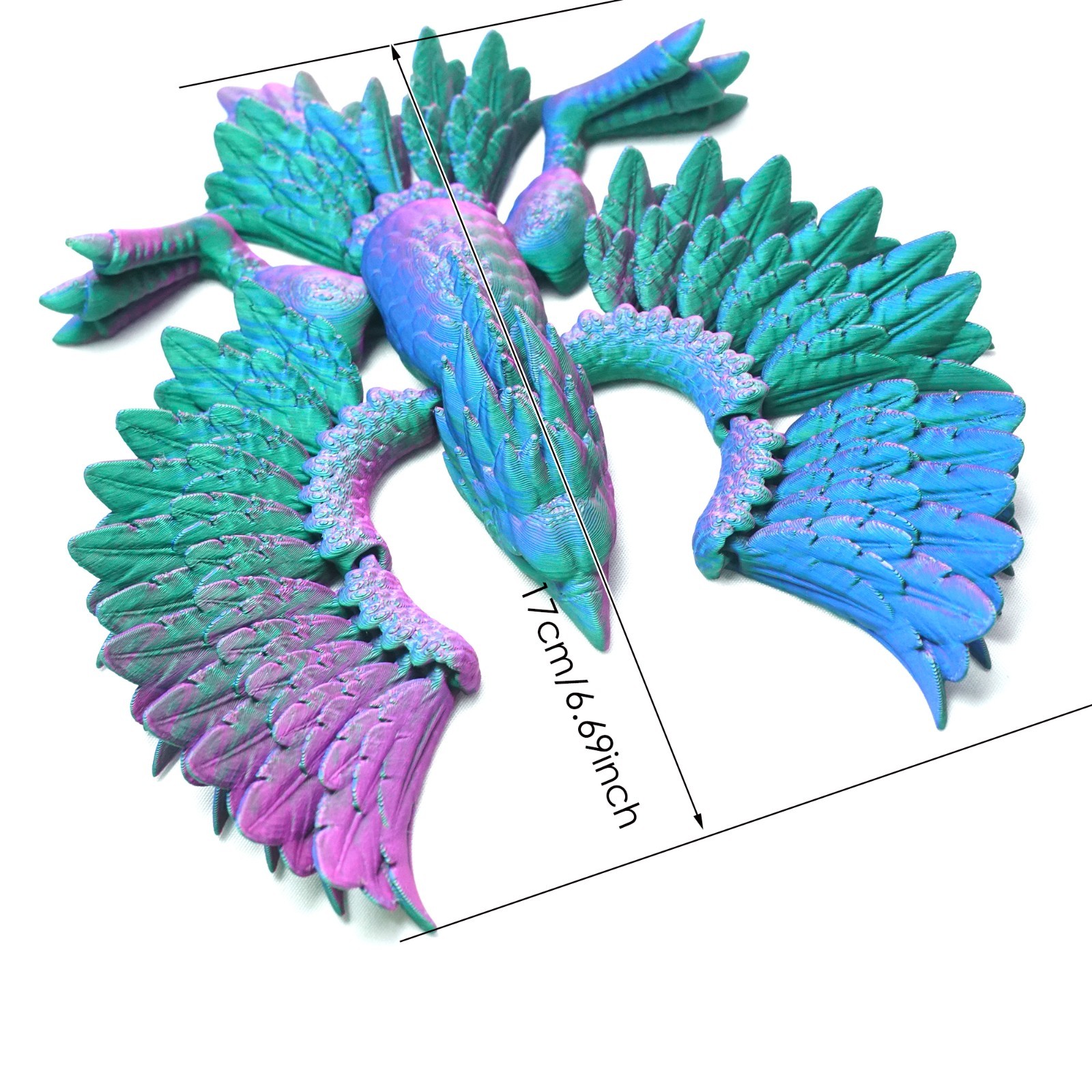 3D Printed Phoenix Model,Articulated Animals figure,Fidget Toys Home Decor