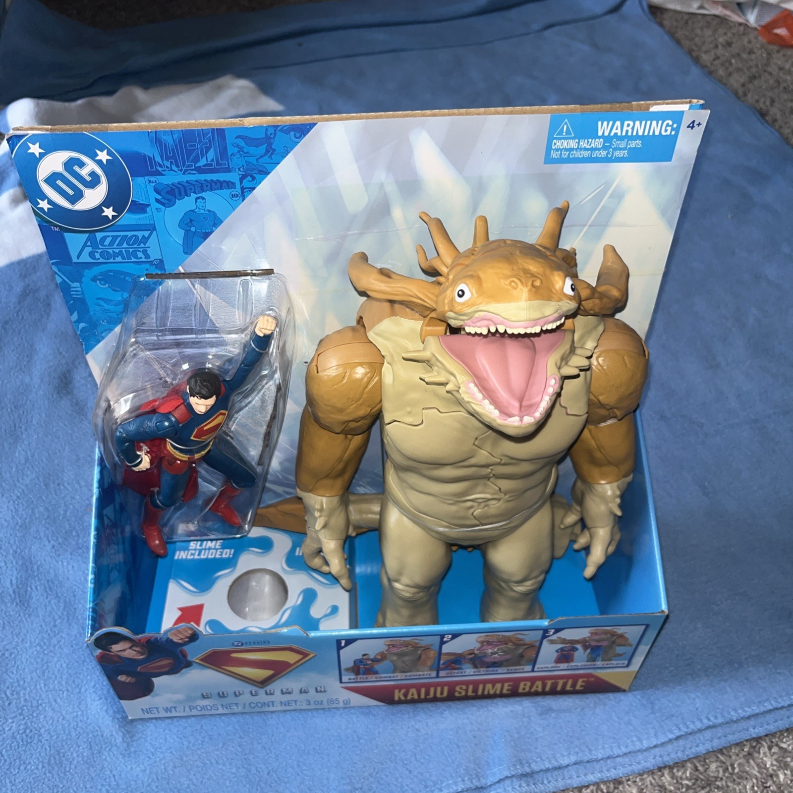DC Comics SUPERMAN, Superman Vs.Kaiju Slime Battle Set Playset,for Ages 4 and up