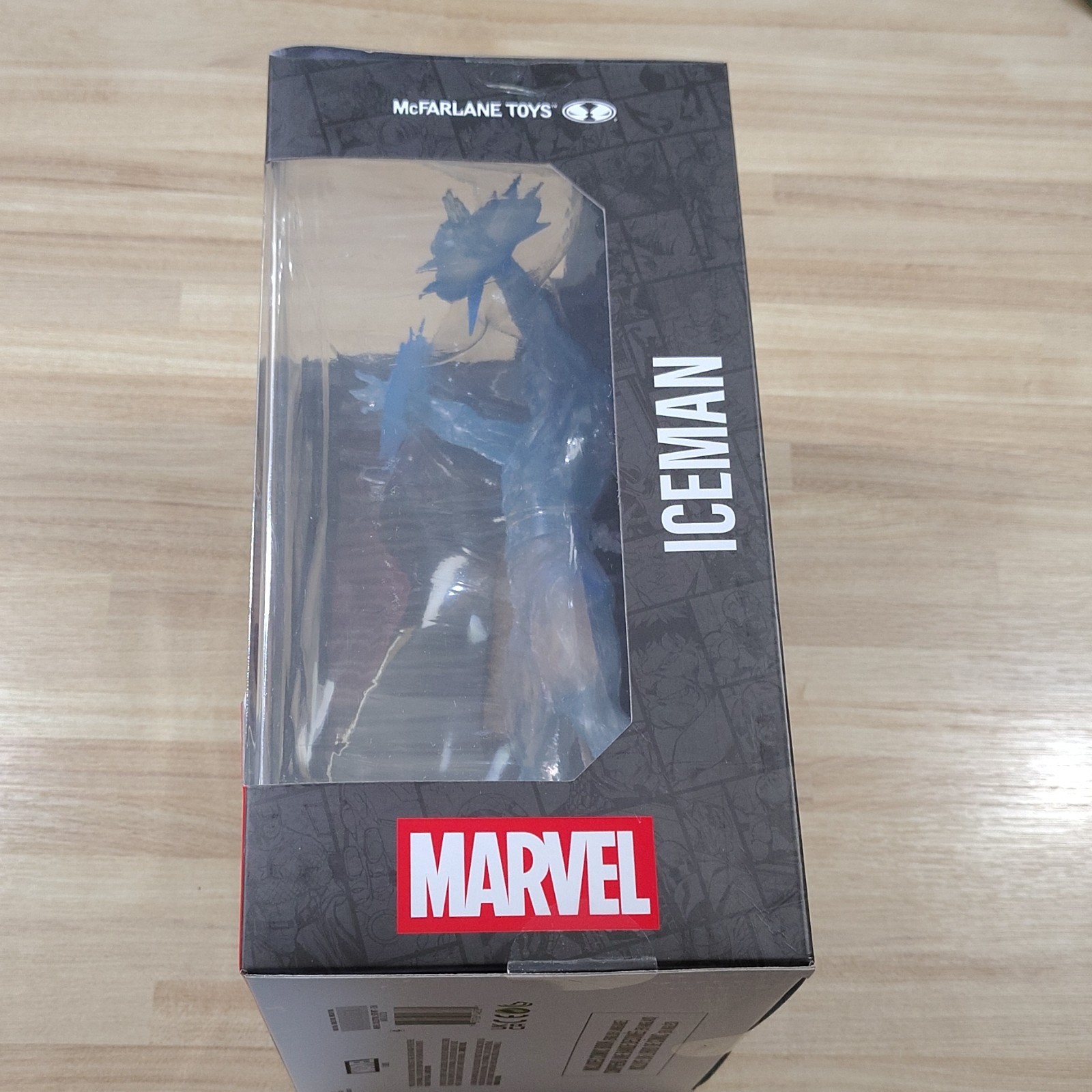 McFarlane Toys Marvel Iceman Blue Action Figure w/ Comic Book, Age 14+