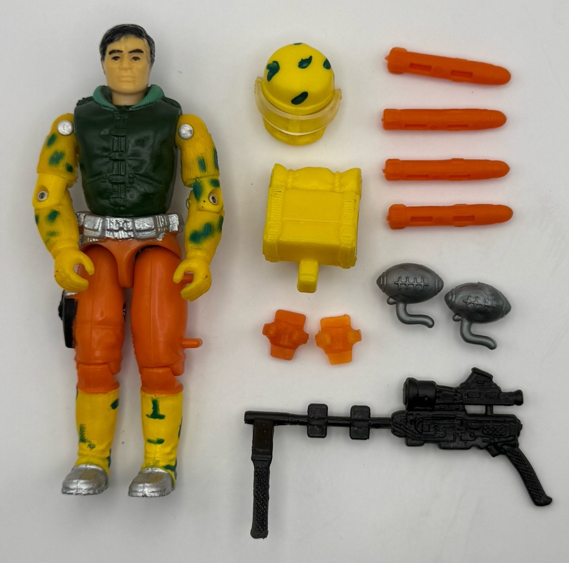 1990 3.75” Funskool International GI Joe Capt. Grid-Iron V1 India Variant Figure
