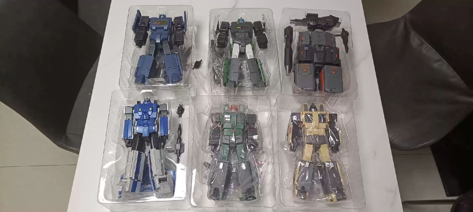 New Transformable Toys MS Moon Studio Raiden Trainbots 6PCS BOX 6PCS Figures Set