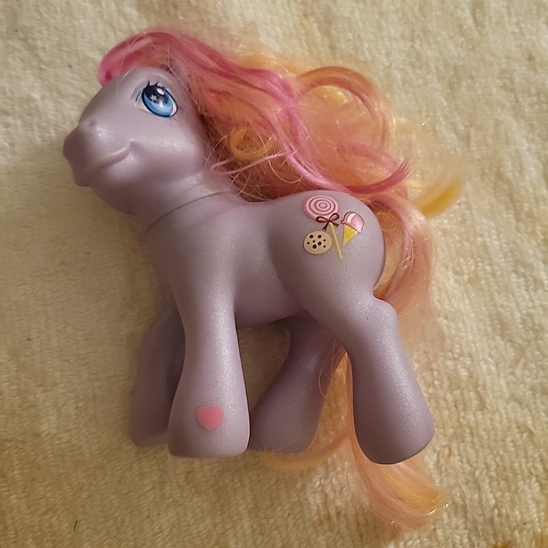 My Little Pony MLP Triple Treat G3 2004 Purple Pink Yellow Candy Ice Cream Cooki