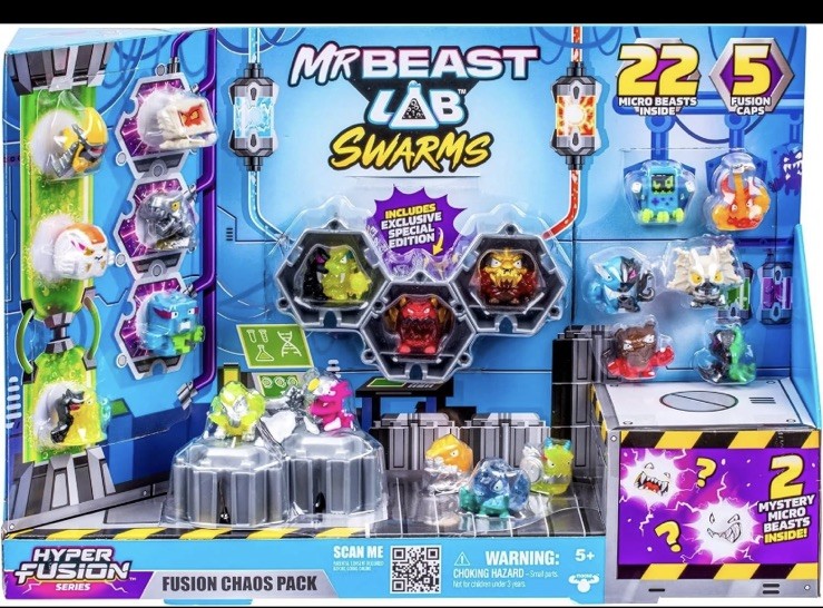 Mr. Beast Lab – Swarms Fusion Chaos Pack – 22 Micro Beasts – New Xmas Toy Age 5+