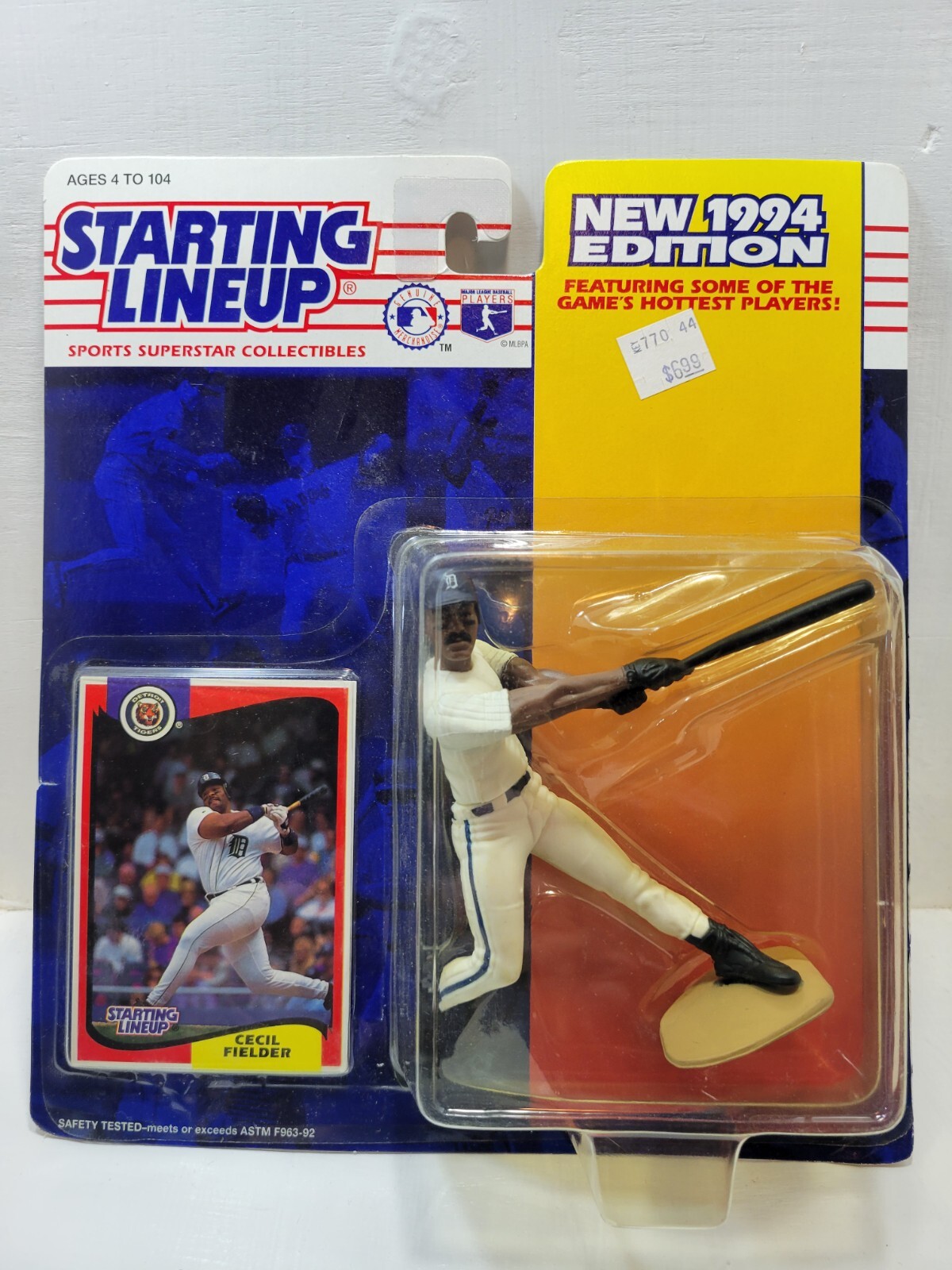 1994 Kenner Starting Lineup SLU CECIL FIELDER DETROIT TIGERS NIP FREE SHIPPING