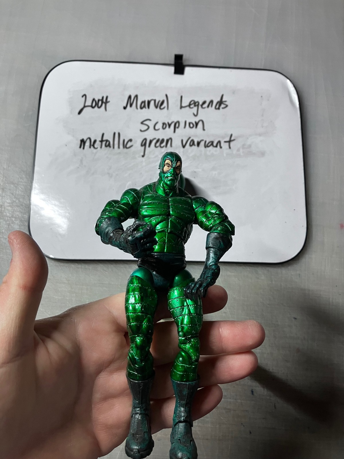 Marvel Legends Scorpion Action Figure Metallic Green Variant 2004 ToyBiz Loose