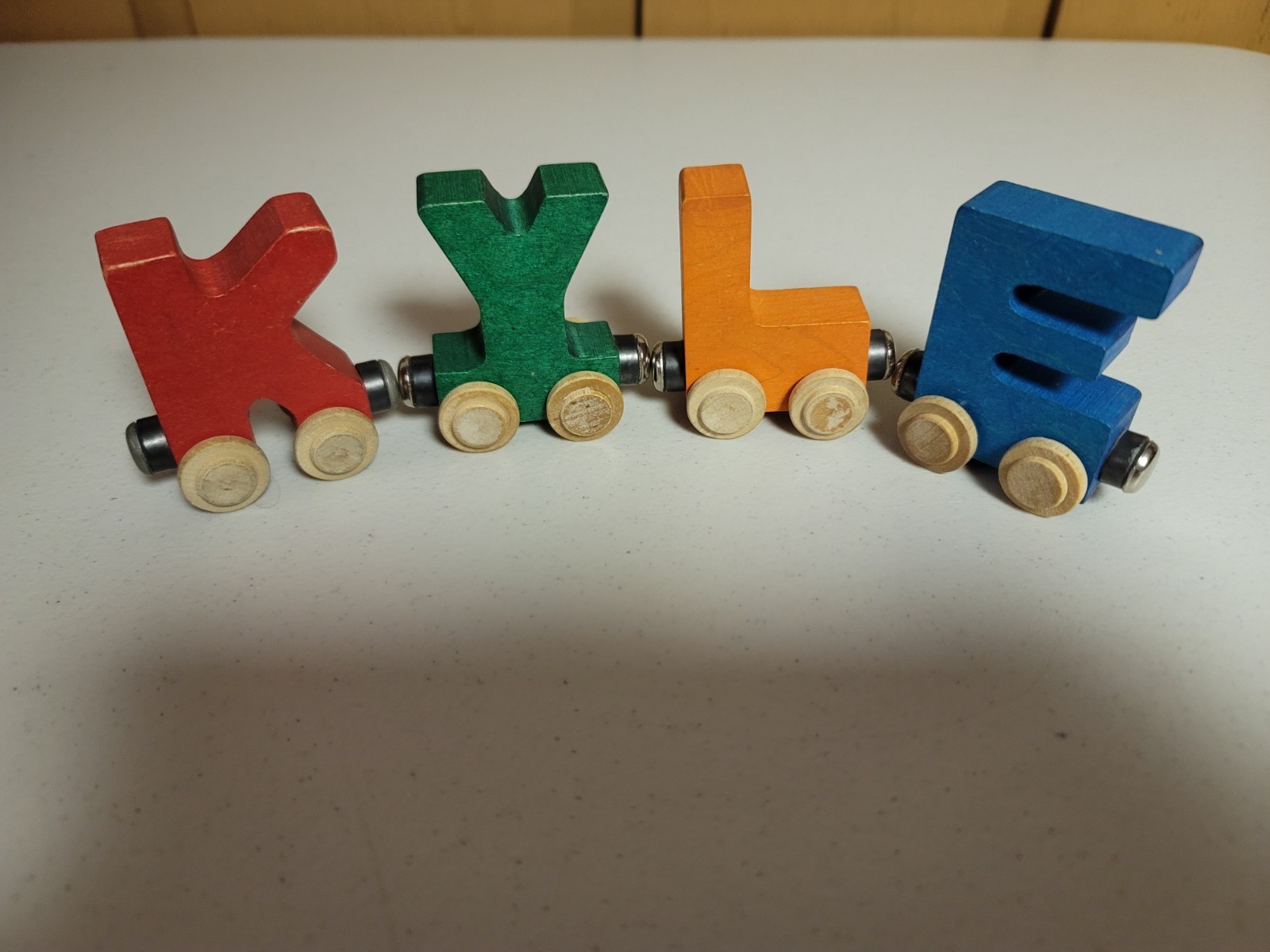 Wooden Railway Train Name Train « Kyle » Very Good Condition