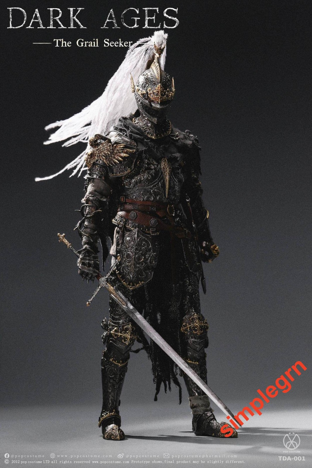 Perfect Pop Costume 1/6 Dark Ages The Grail Seeker Galahad Action Figure