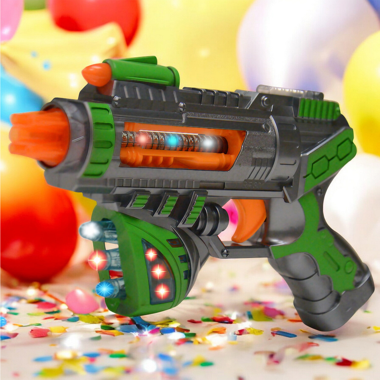 Light Up Space Infinity Blaster Toy Gun Pistol w/ Flashing Light Sound Kids Gift