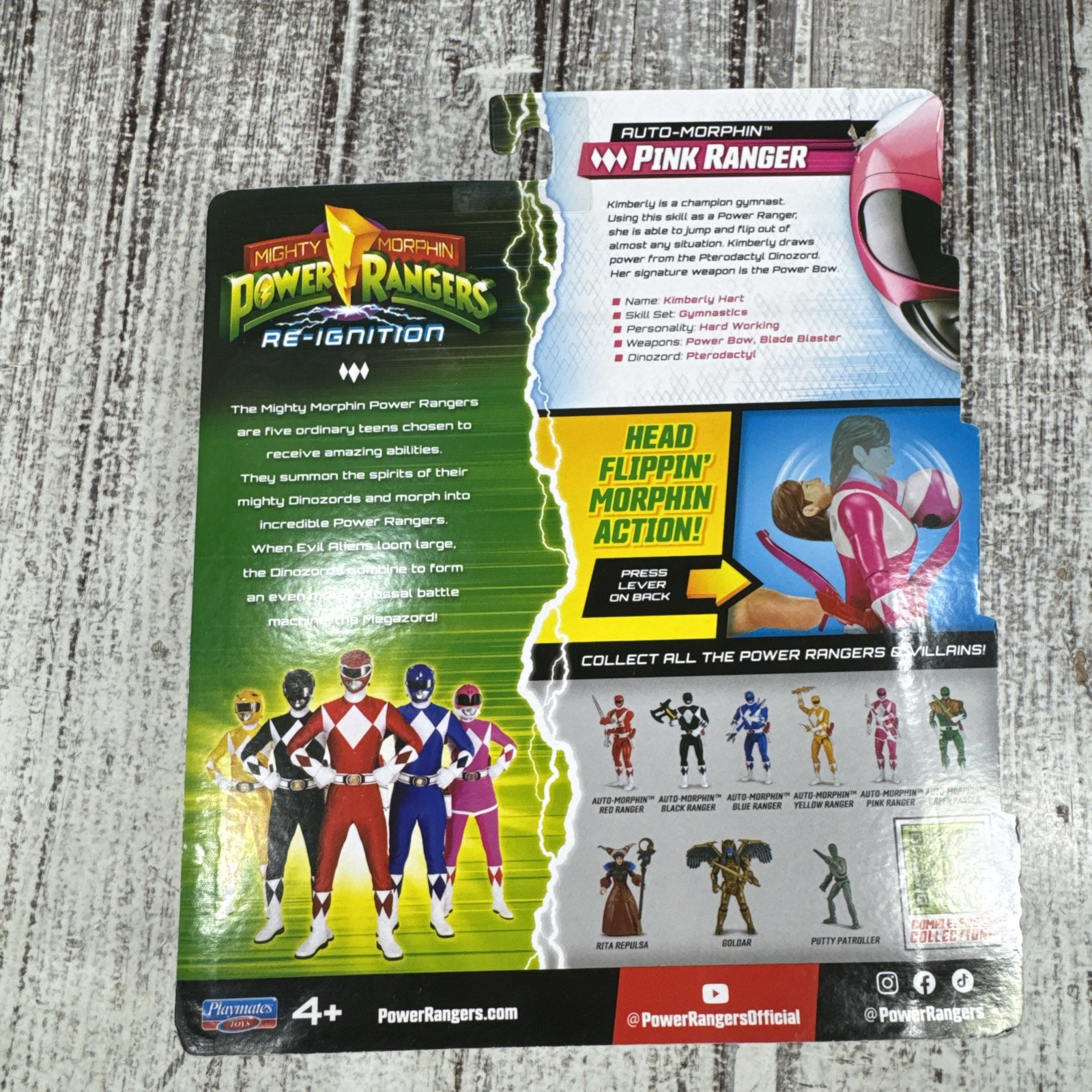Power Rangers Mighty Morphin Re-Ignition Pink Ranger Action Figure Auto-Morphin