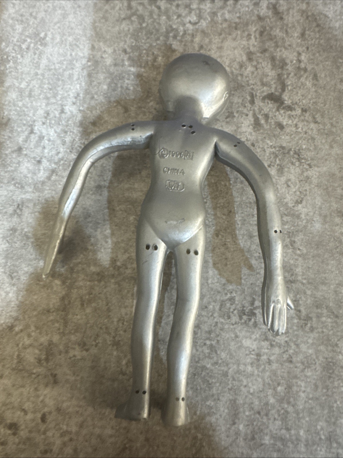 Vintage 1996 Bendable Rubber Gray Alien Toy Action Figure RARE