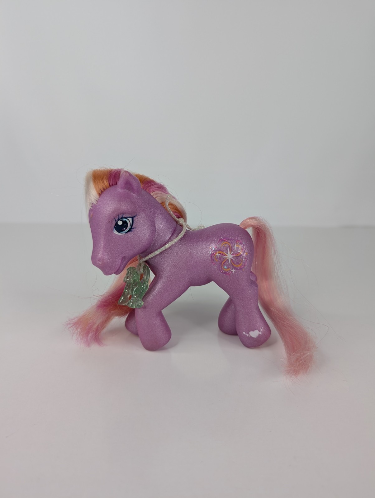 Vintage G3 My Little Pony Twinkle Twirl Purple Pink Stars Glitter Hasbro 2003