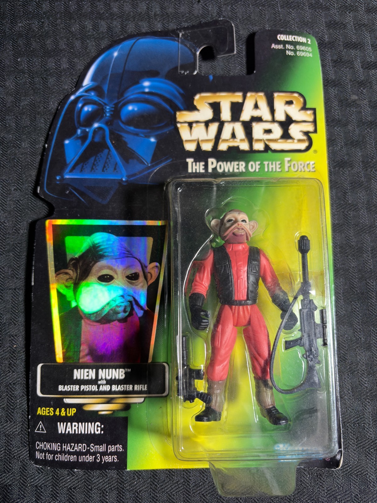 1997 STAR WARS POTF MOIC C-5.5 Nein Nunb Blaster Pistol Action Figure