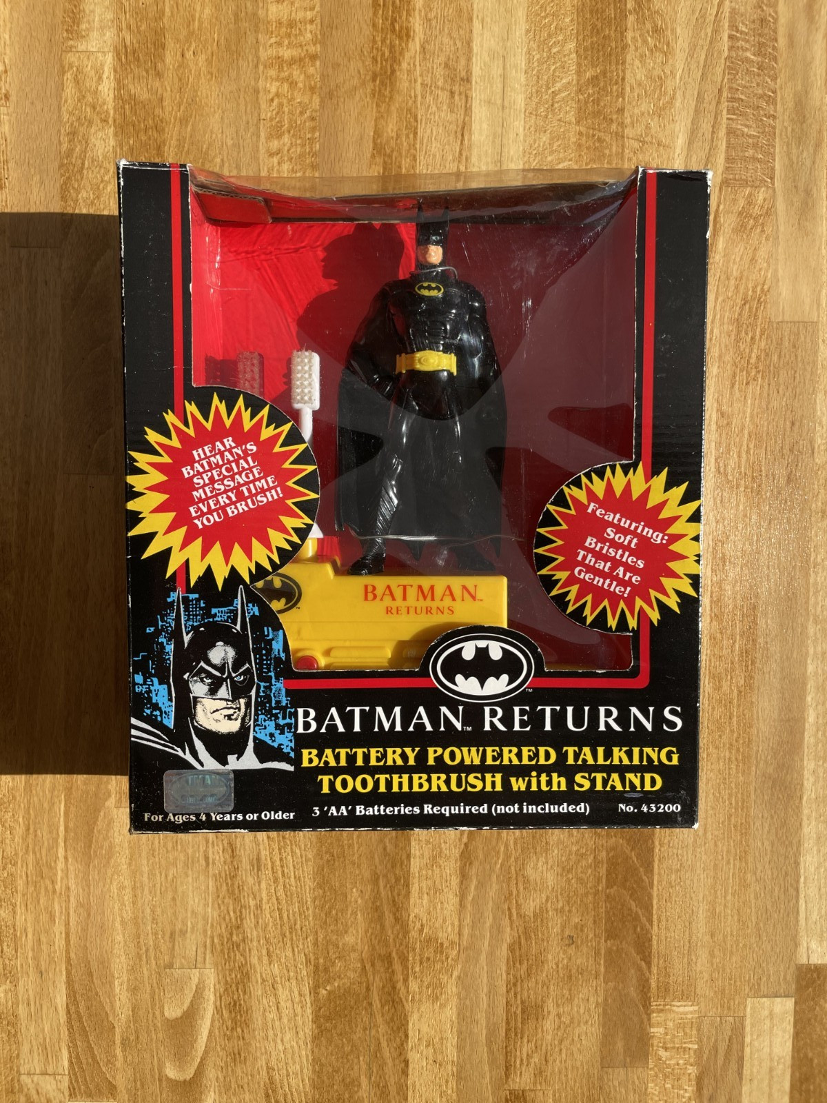 Vintage Batman Returns Talking Toothbrush Stand Box Only Incomplete Missing Toot